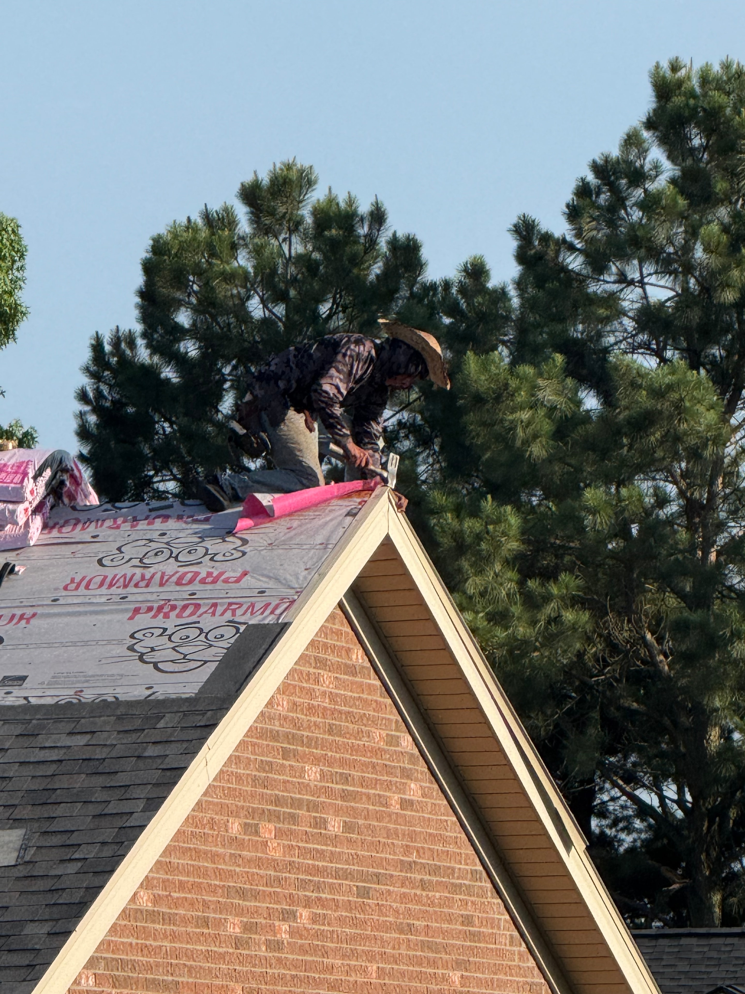 Residential roof completed by Rock's Roofs crew